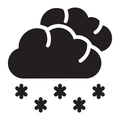 snow glyph icon