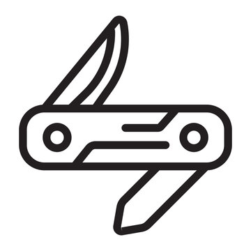 recommend clip art: pocket knife line icon