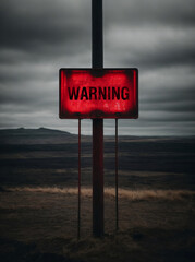 red warning sign 