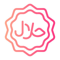 Obraz premium halal gradient icon