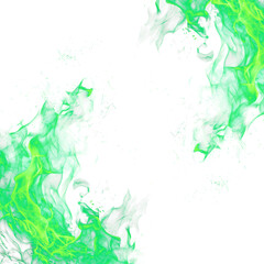 transparent green flame particles