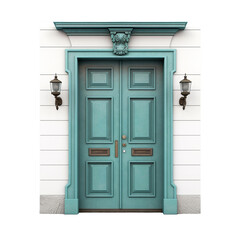 Front door isolated on transparent background