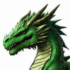 Green wooden dragon - Symbol of the year 2024 according to the Chinese lunar calendar concept.