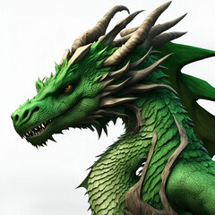 Green wooden dragon - Symbol of the year 2024 according to the Chinese lunar calendar concept.
