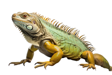  iguana on isolated transparent background