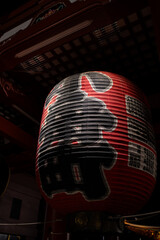 large lantern in a traditional gate at sensoji in tokyo japan