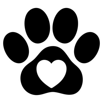 Paw Print with Heart