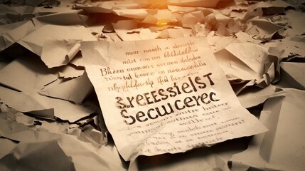secret to success written under torn paper.
