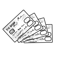 credit card handdrawn illustration