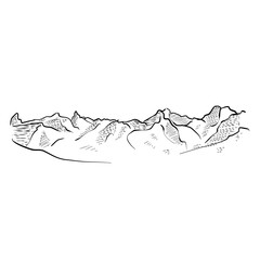 mountain handdrawn illustration