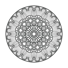 Vector luxury mandala template background and ornamental design for coloring page, greeting card, invitation, tattoo, floral mandala.
