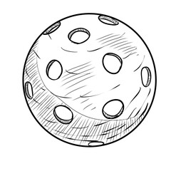 golf ball handdrawn illustration