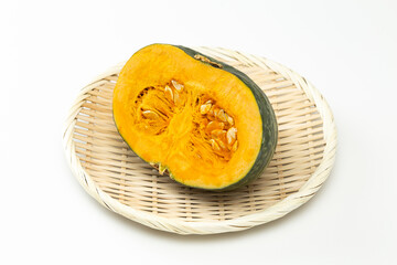 白背景にカボチャ