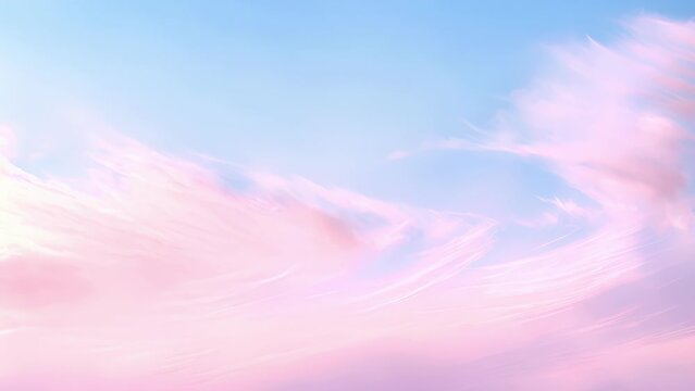 Minimalistic view of a peaceful pastel peach sky, with a single wispy cloud streaked with Peach Fuzz.