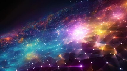 A mosaic of colorful grids and patterns, resembling the connectivity of neural pathways, showcasing the parallel processing and efficiency of Neuromorphic Computing.