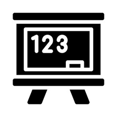 chalkboard glyph style vector icon for any project