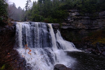 waterfall in the mountains