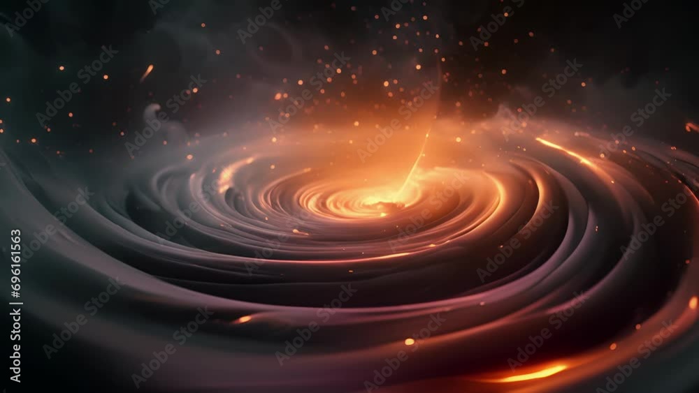 Wall mural minimal animation of a swirling vortex of smoke and light, creating a mesmerizing and mystical exper