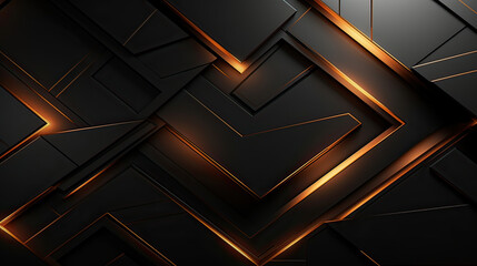 Abstract background grey and orange color with geometric 3D texture and light leaks