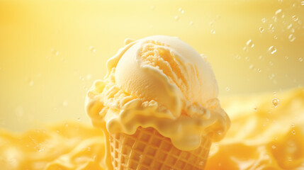 オレンジアイスクリームのテクスチャ背景素材 - obrazy, fototapety, plakaty