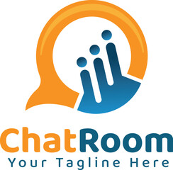 increase finance chat forum discussion logo icon symbol design template illustration inspiration