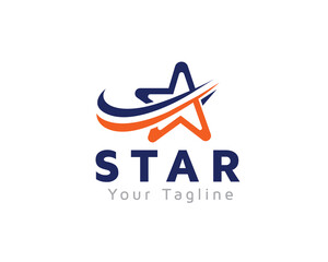 move fast abstract star logo icon symbol design template illustration inspiration