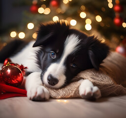 ボーダーコリーの仔犬