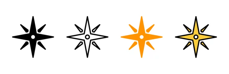 Foto op Plexiglas Compass icon set vector. arrow compass icon sign and symbol © Lunaraa