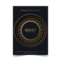 Luxury gold border pattern cover template
