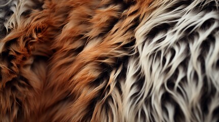 A detailed close-up of a 3D cow's fur, capturing the texture and nuances of its coat in high definition