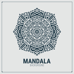 Mandala flat background design template