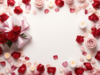 Valentine decorative theme background mockup