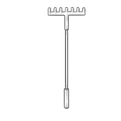 garden fork handdrawn illustration