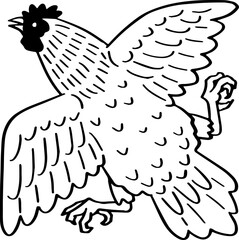 cute cartoon chicken drawing.