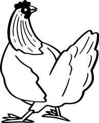 cute cartoon chicken drawing.