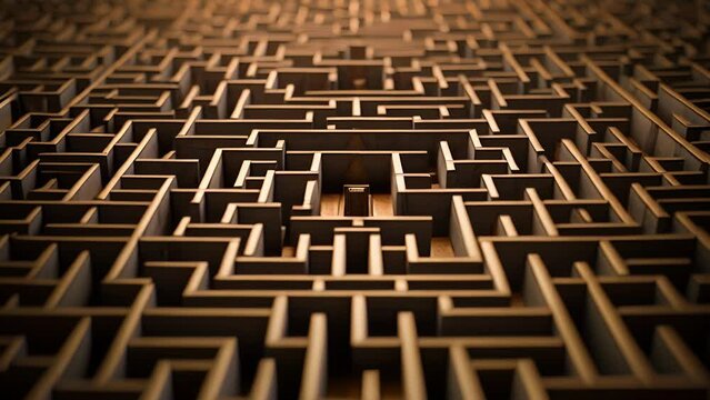 A detailed of a maze, symbolizing the confirmation bias and how it leads people to seek out information that confirms their existing beliefs about a conspiracy theory.