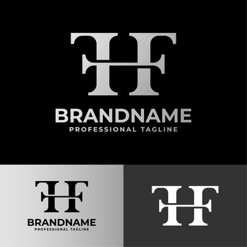 Letter FHF Logo, suitable for any business with FHF, HF, or FH initial.