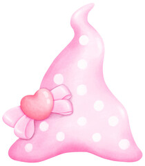 watercolor cute valentines knit hat	