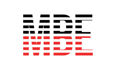 MBE three initial letter iconic line negative space minimal logo design vector template. monogram, abstract, wordmark, business, typography, minimalist, brand, company, flat, modern, unique, simple