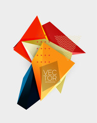 Vector 3d triangles geometric abstract background