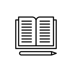 Report book outline icons, minimalist vector illustration ,simple transparent graphic element .Isolated on white background