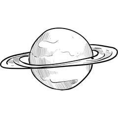 Saturn handdrawn illustration