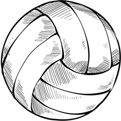 volleyball handdrawn illustration