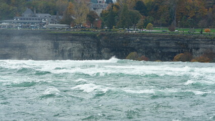 The beautiful Niagara waterfall landscape in autumn