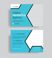 Creative modern corporate post card design