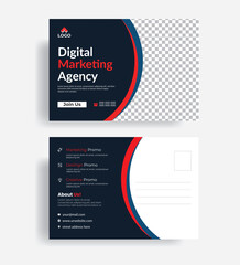 corporate post card design template