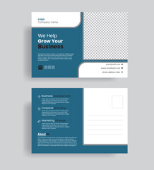 modern corporate postcard design template