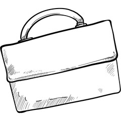 briefcase handdrawn illustration