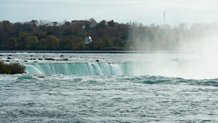 The beautiful Niagara waterfall landscape in autumn