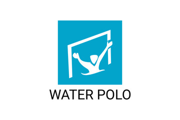 water polo vector line icon. playing water polo. sport  pictogram illustration.